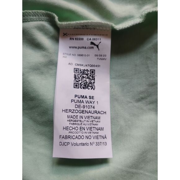 Puma Women's Size M Mist Green-White Ultra Boyfriend Tee-NWT - Picture 7 of 12